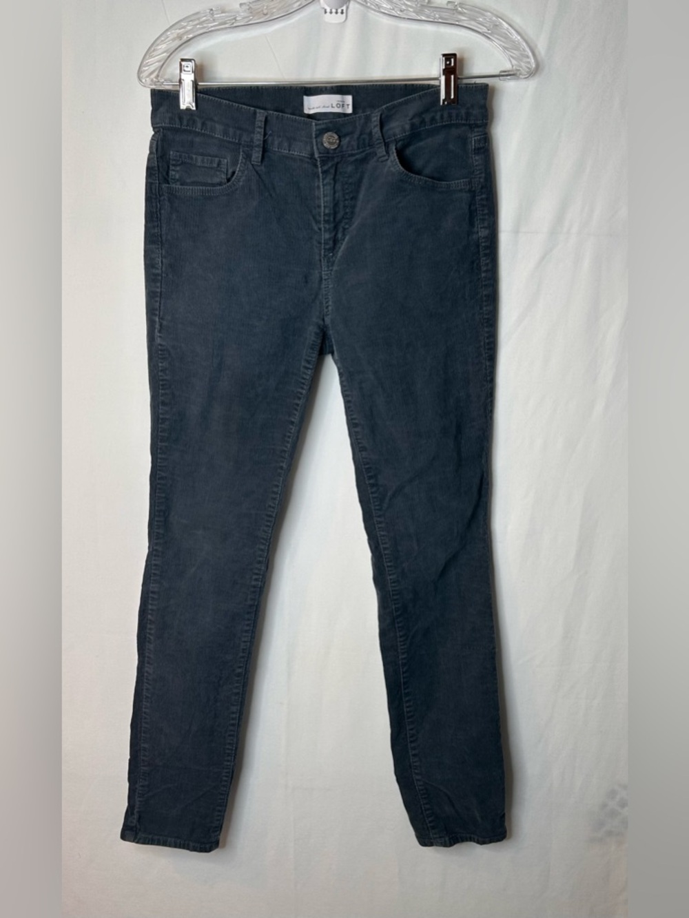 LOFT Blue-Grey Corduroy Pants Size 2 Skinny